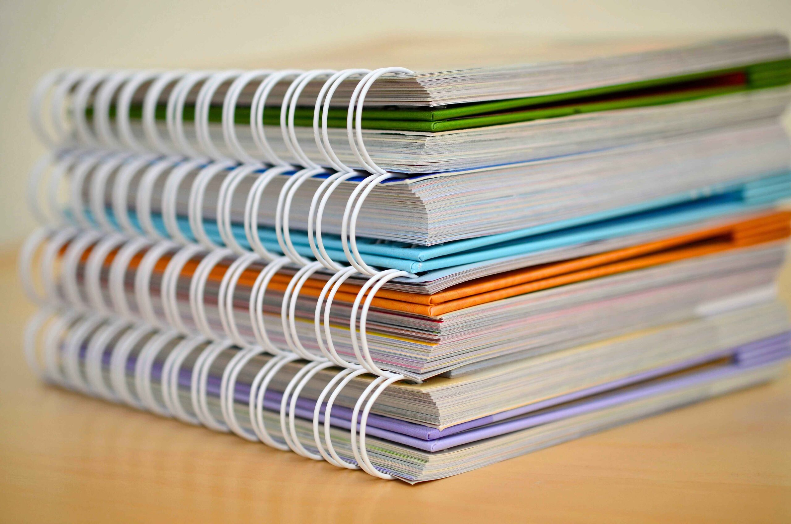A stack of notebooks