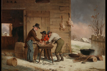 Preparing for Christmas (Plucking Turkeys) by Francis William Edmonds