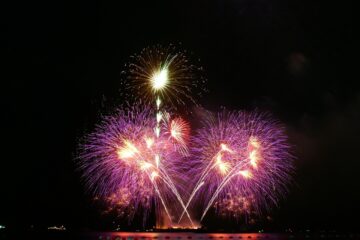 Fire works display.